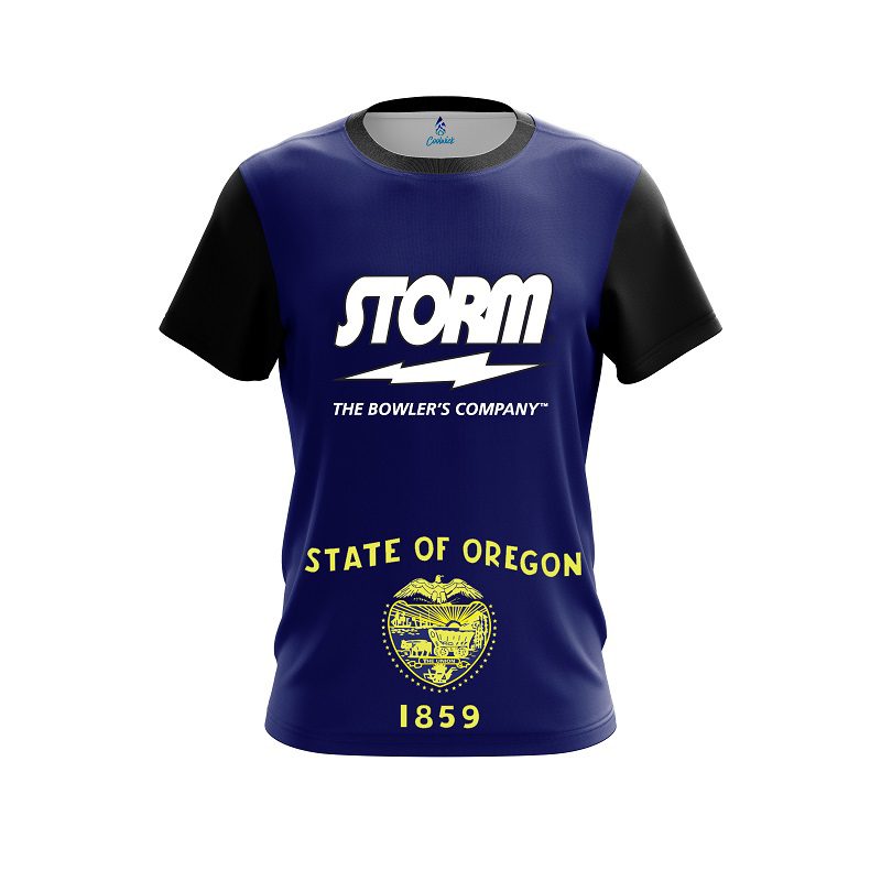 Storm Oregon Flag CoolWick Bowling Jersey
