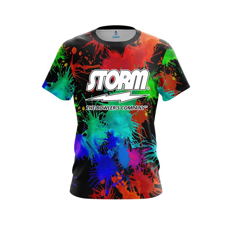 Storm Paint Splatter CoolWick Bowling Jersey