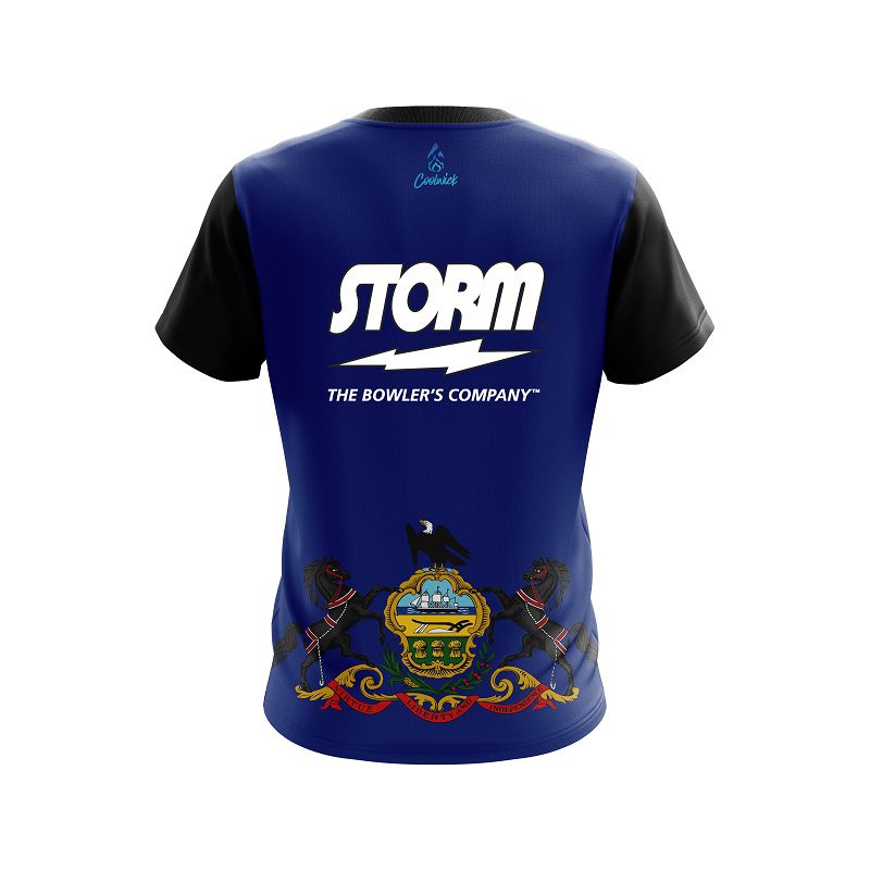 Storm Pennsylvania Flag CoolWick Bowling Jersey - Image 2