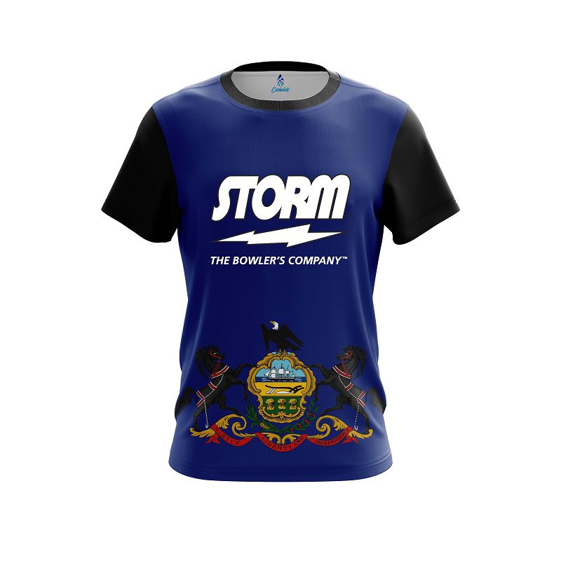 Storm Pennsylvania Flag CoolWick Bowling Jersey