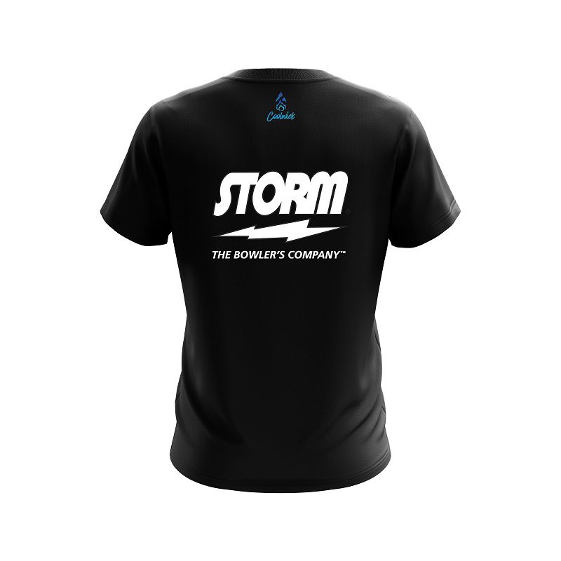Storm Plain Black CoolWick Bowling Jersey - Image 2
