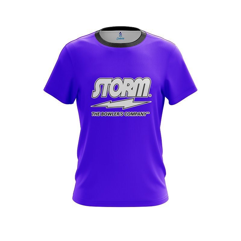 Storm Plain Purple CoolWick Bowling Jersey