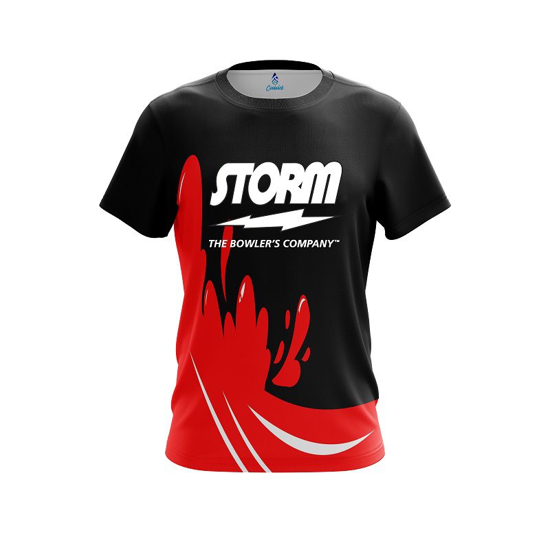 Storm Red Splash CoolWick Bowling Jersey