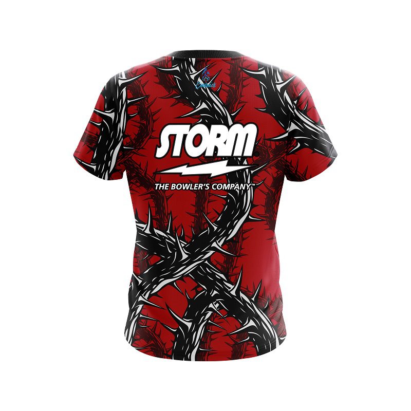 Storm Rock And Roll Red Thorns CoolWick Bowling Jersey - Image 2
