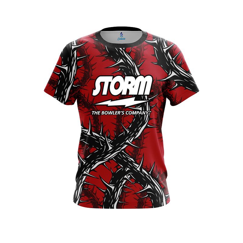 Storm  Rock And Roll Red Thorns CoolWick Bowling Jersey