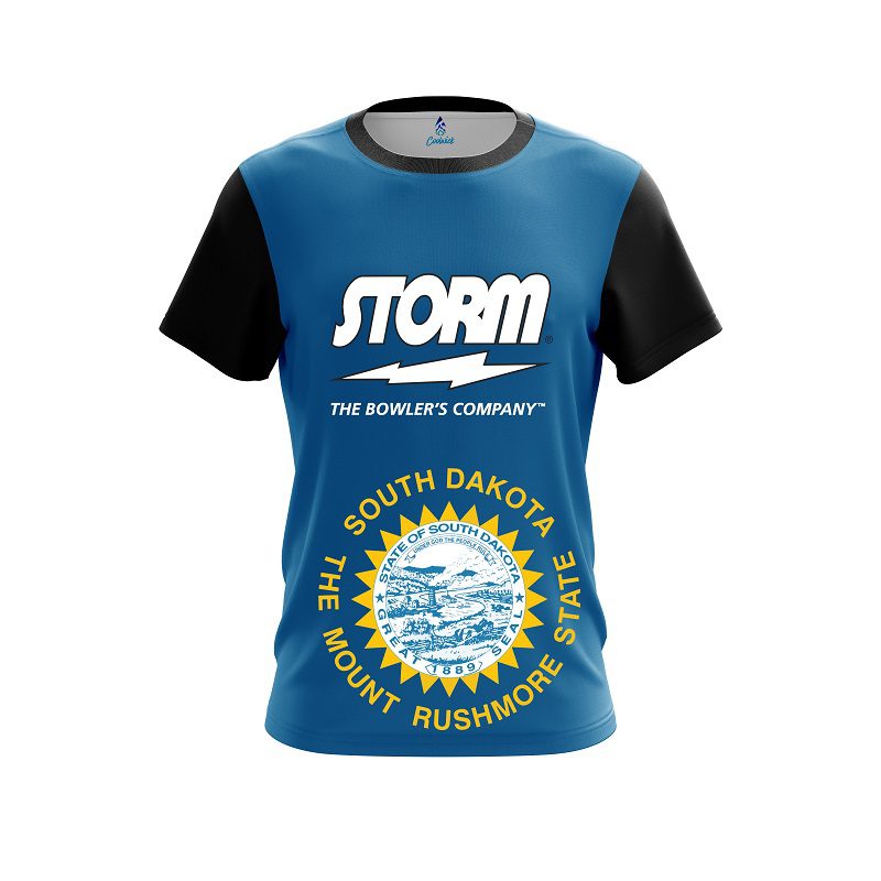 Storm South Dakota Flag CoolWick Bowling Jersey