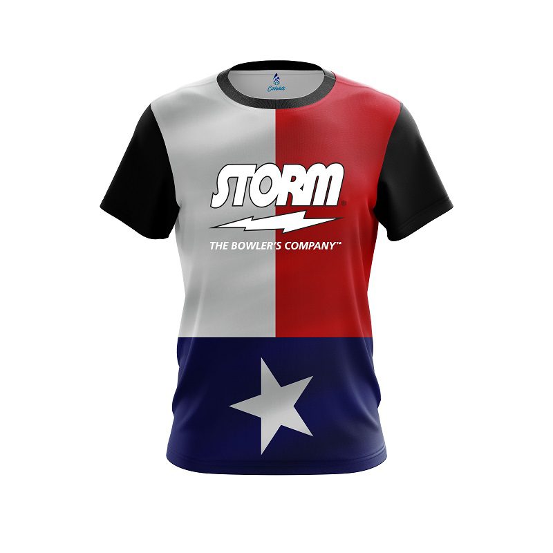 Storm Texas Flag CoolWick Bowling Jersey