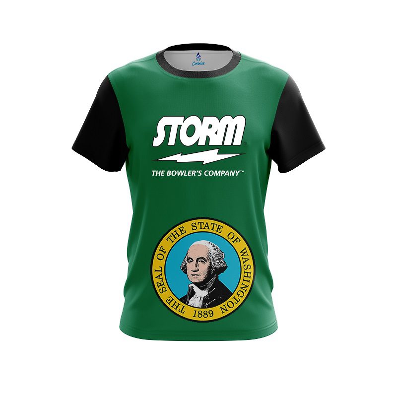 Storm Washington Flag CoolWick Bowling Jersey