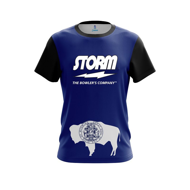 Storm Wyoming  Flag CoolWick Bowling Jersey