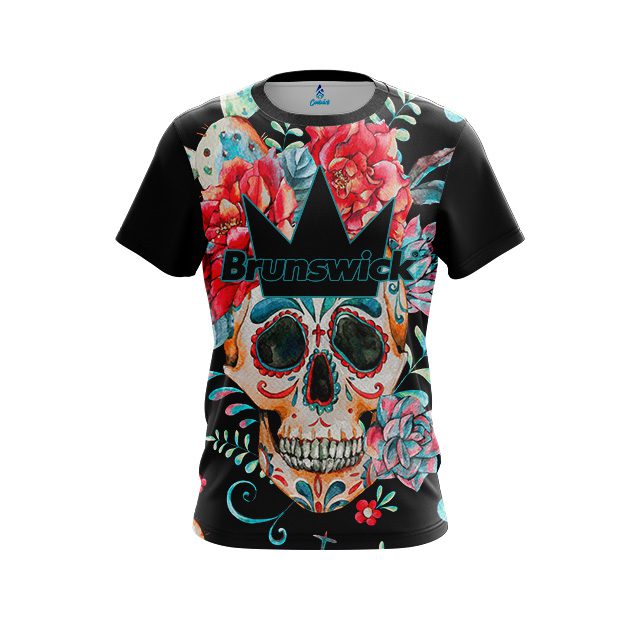 Brunswick Sugar Skull CoolWick Bowling Jersey