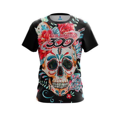 Columbia 300 Sugar Skull CoolWick Bowling Jersey