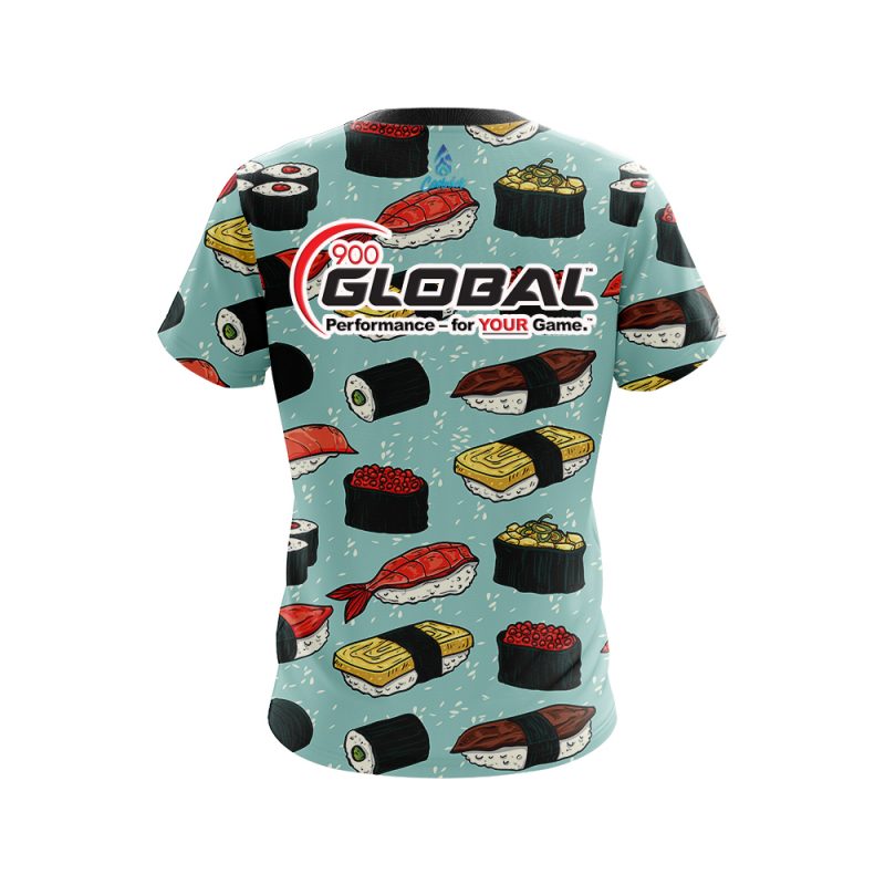 900 Global Sushi White CoolWick Bowling Jersey - Image 2