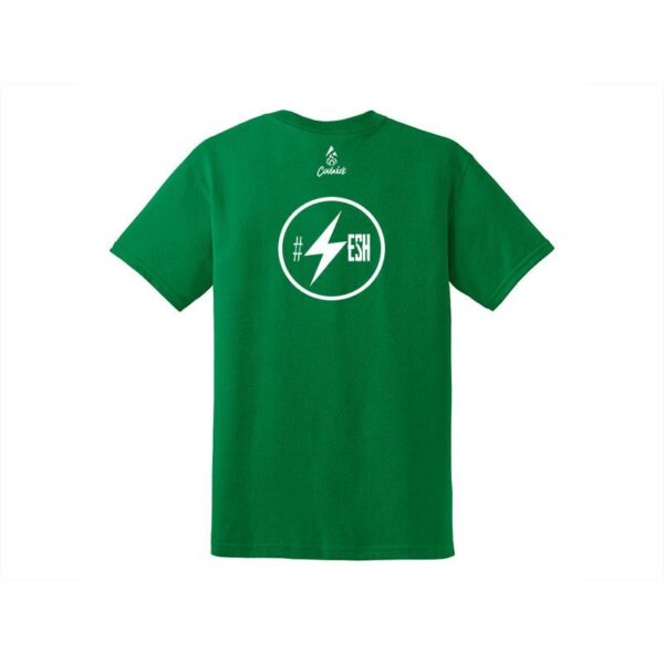Jason Sterner #Sesh Men's CoolWick 50/50 Bowling T-Shirt Green White - Image 2