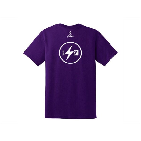 Jason Sterner #Sesh Men's CoolWick 50/50 Bowling T-Shirt Purple White - Image 2