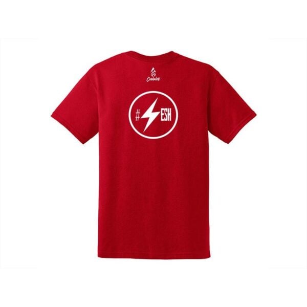 Jason Sterner #Sesh Men's CoolWick 50/50 Bowling T-Shirt Red White - Image 2