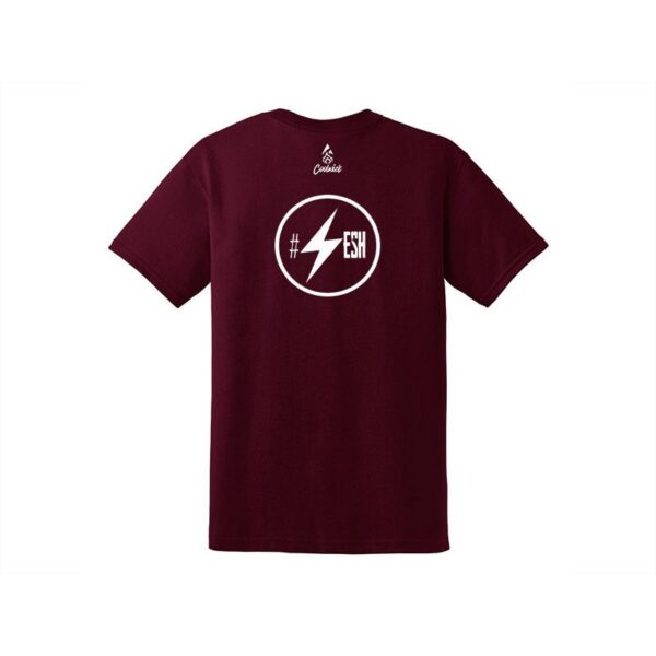 Jason Sterner #Sesh Men's CoolWick 50/50 Bowling T-Shirt Maroon White - Image 2