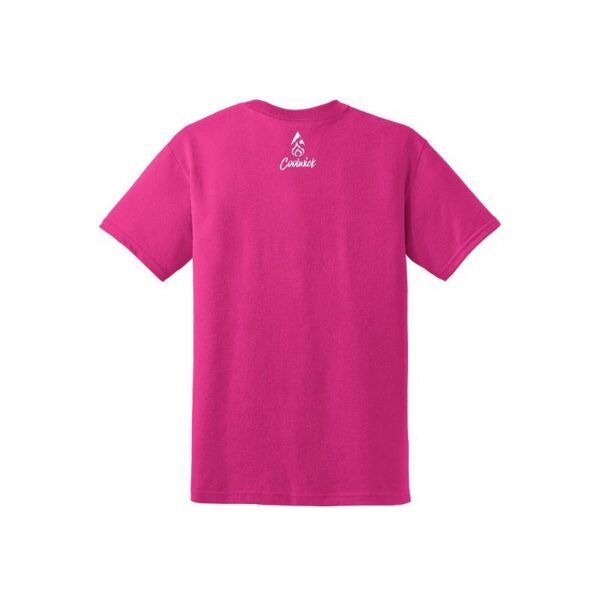 Matt Ogle Men's CoolWick 50/50 Bowling T-Shirt Pink White - Image 2