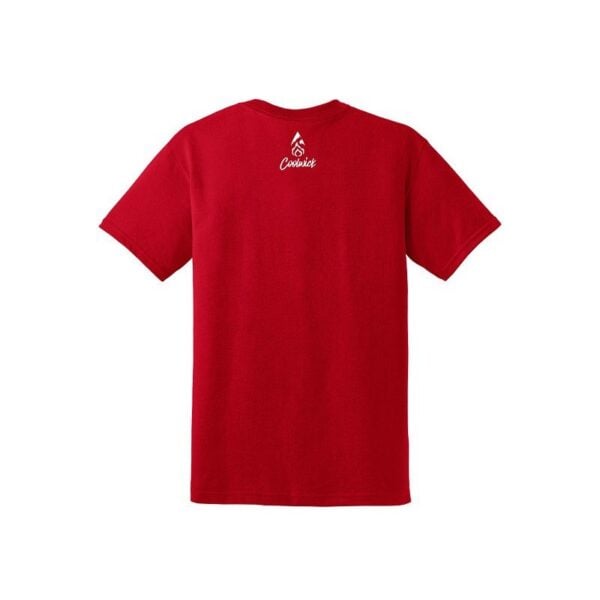 Kennon McFalls StrikeBros CoolWick Bowling 50/50 T-Shirt Red White - Image 2