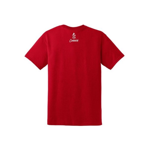 Matt Ogle Men's CoolWick 50/50 Bowling T-Shirt Red White - Image 2