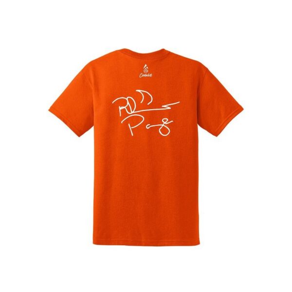Rhino Page Men's CoolWick 50/50 Bowling T-Shirt Orange - Image 2