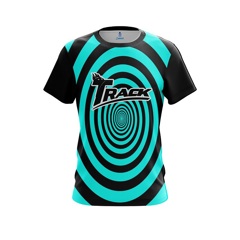 Track Aqua Swirl CoolWick Bowling Jersey