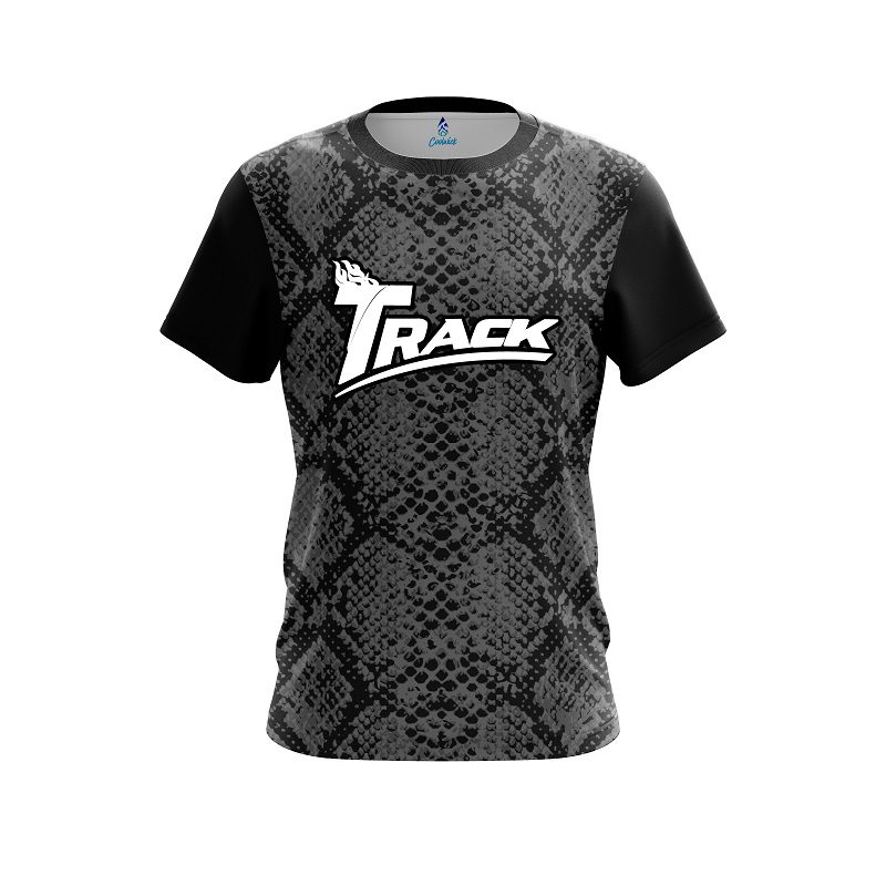 Track Snake Skin Black CoolWick Bowling Jersey