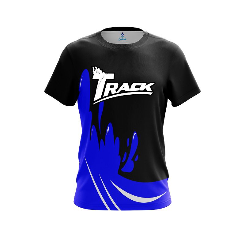 Track Blue Splash CoolWick Bowling Jersey