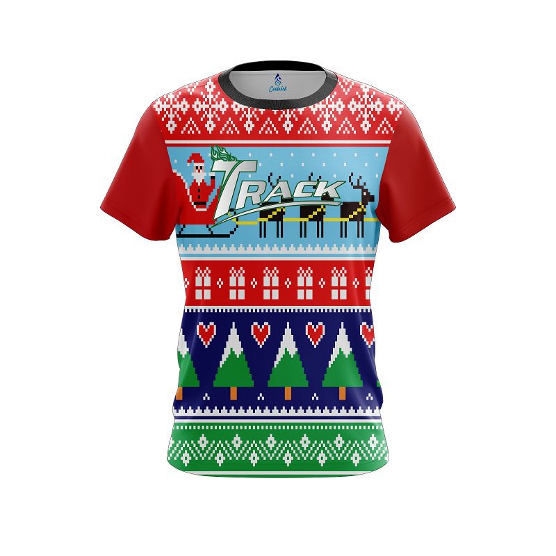 Track Dirty Santa Red CoolWick Bowling Jersey