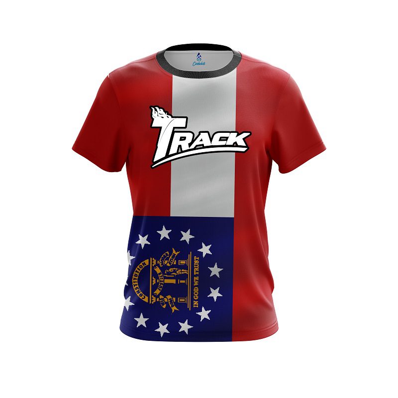 Track Georgia Flag CoolWick Bowling Jersey