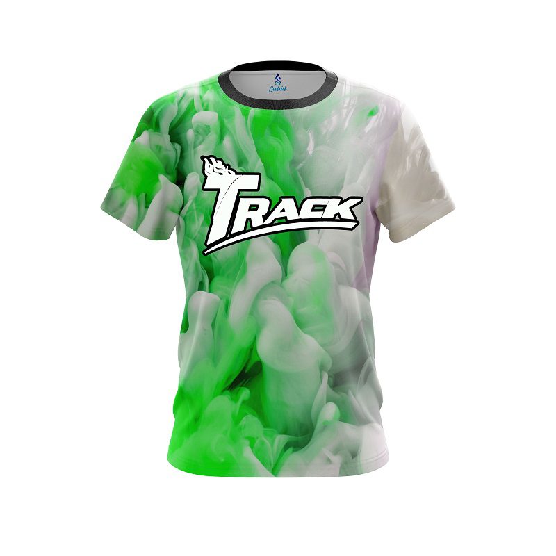 Track Green Clouds CoolWick Bowling Jersey
