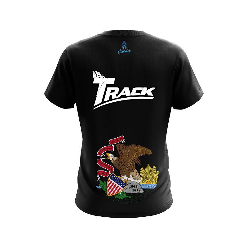 Track Illinois Flag CoolWick Bowling Jersey - Image 2