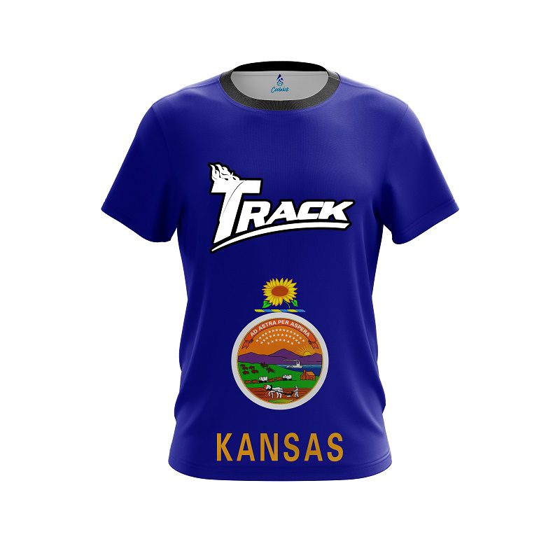 Track Kansas Flag CoolWick Bowling Jersey