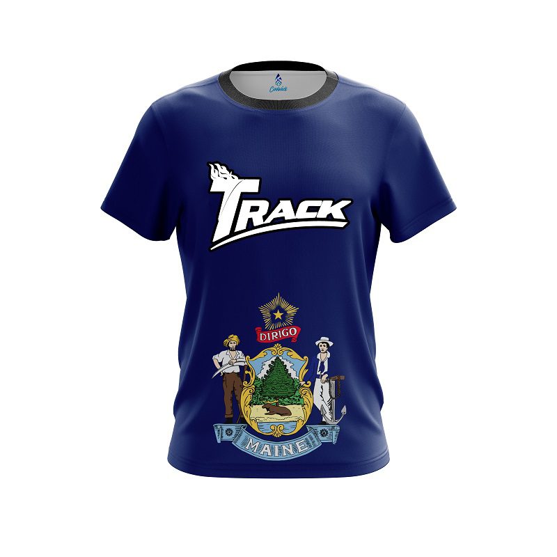 Track Maine Flag CoolWick Bowling Jersey