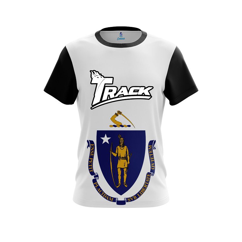 Track Masssachucets Flag CoolWick Bowling Jersey