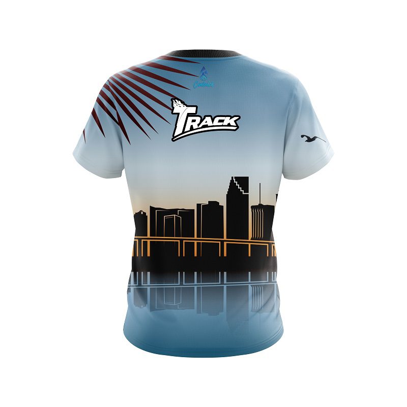 Track Miami Skyline CoolWick Bowling Jersey - Image 2