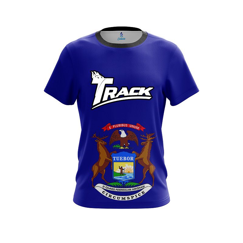 Track Michigan Flag CoolWick Bowling Jersey