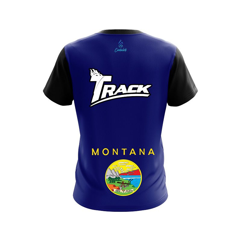 Track Montana Flag CoolWick Bowling Jersey - Image 2