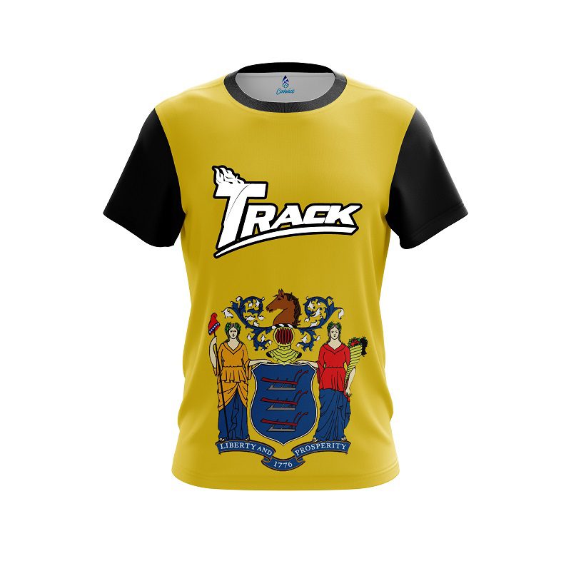 Track New Jersey Flag CoolWick Bowling Jersey