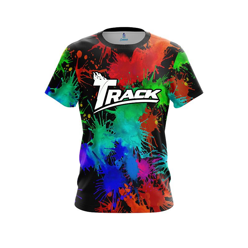 Track Paint Splatter CoolWick Bowling Jersey