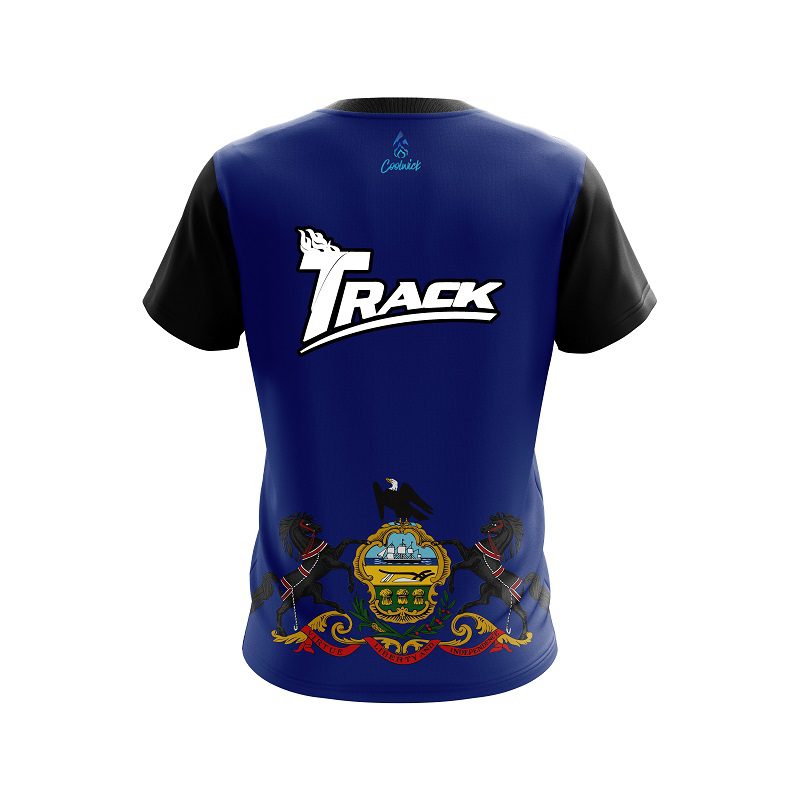 Track Pennsylvania Flag CoolWick Bowling Jersey - Image 2