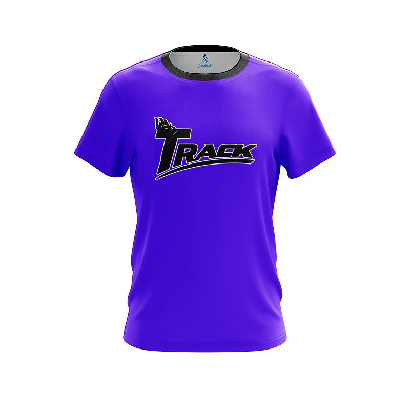 Track Plain Purple CoolWick Bowling Jersey