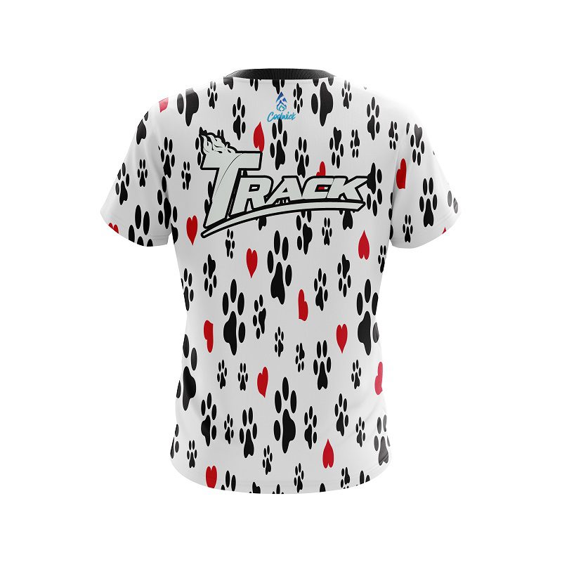 Track Puppy Love White CoolWick Bowling Jersey - Image 2