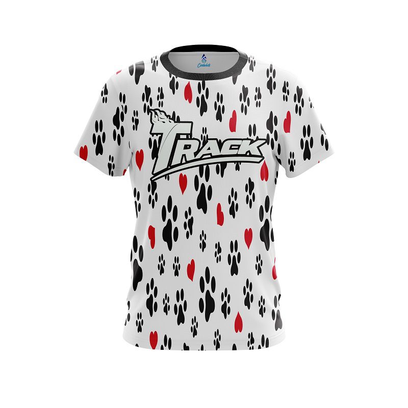 Track Puppy Love White CoolWick Bowling Jersey