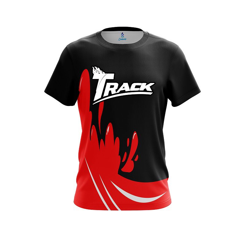 Track Red  Splash CoolWick Bowling Jersey