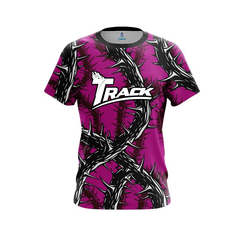 Track Rock And Roll Pink Thorns  CoolWick Bowling Jersey