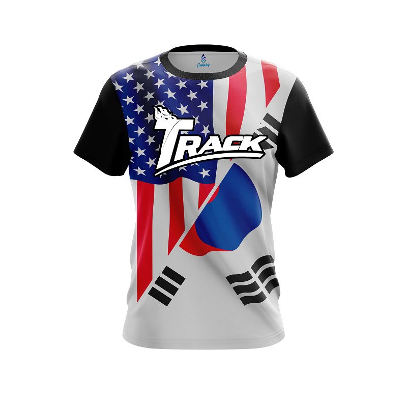 Track USA South Korea Flag CoolWick Bowling Jersey