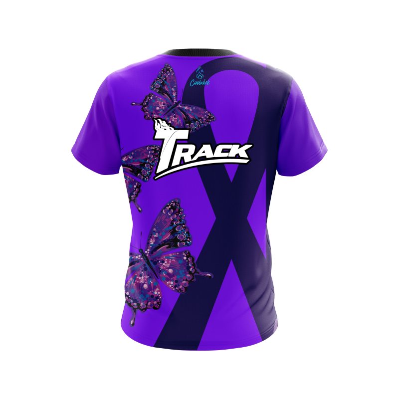 Track Lupus Cancer CoolWick Bowling Jersey - Image 2