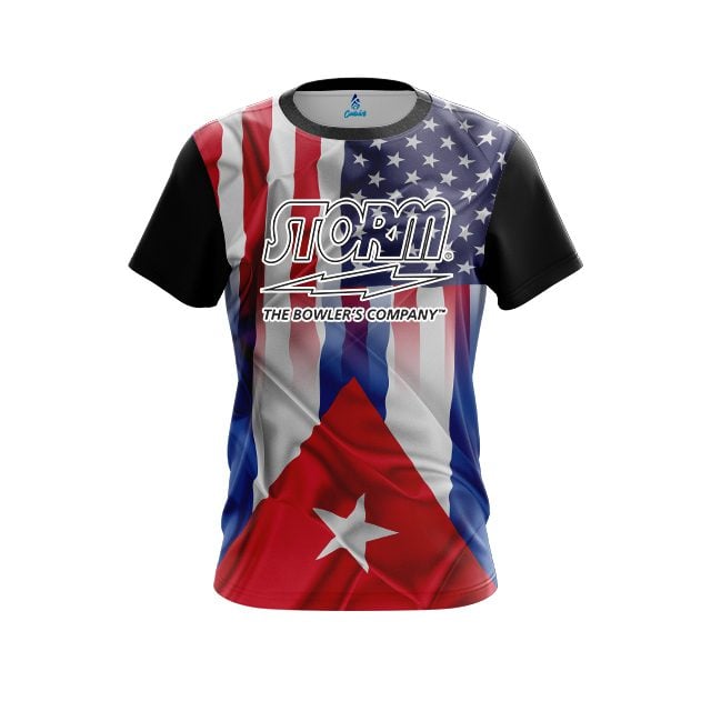 Storm USA Cuban Flag CoolWick Bowling Jersey