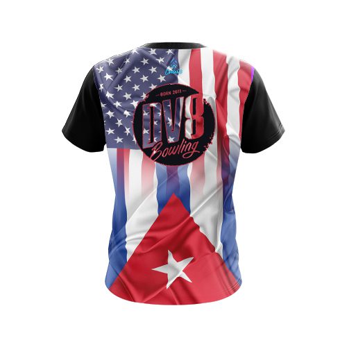 DV8 USA Cuban Flag CoolWick Bowling Jersey - Image 2