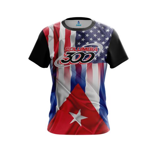 Columbia 300 USA Cuban Flag CoolWick Bowling Jersey